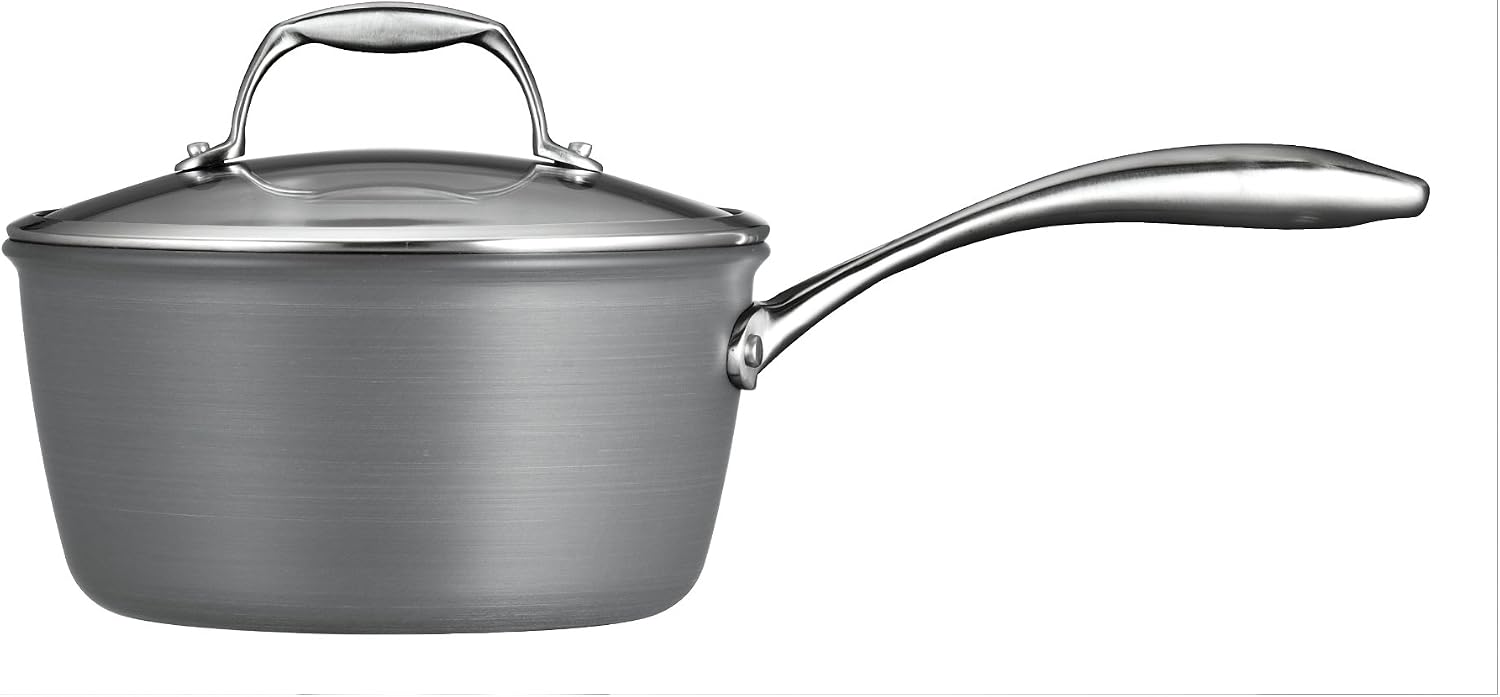 Tramontina 80123/012DS Gourmet Heavy-Gauge Aluminum Nonstick Covered Sauce Pan, 3-Quart, Hard Anodized