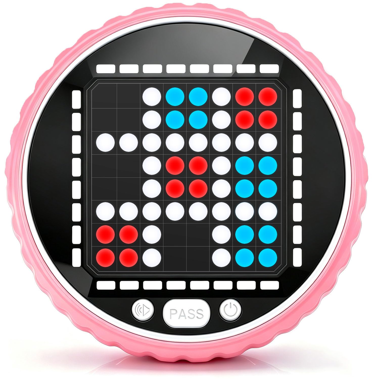 Azxb Rotating Game Console Electronic Tic-Tac-Toe Handheld Game, Electronic Strategy Board Puzzle Game for Educational and Memory Growth, Portable Travel Toy with 7 Game Modes, Gift Kids Girls Adults
