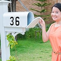Vista 4 de TaoBary 8 hojas de calcomanías de números para buzón, calcomanías de números de vinilo impermeables, autoadhesivas 0-9, calcomanías de vinilo