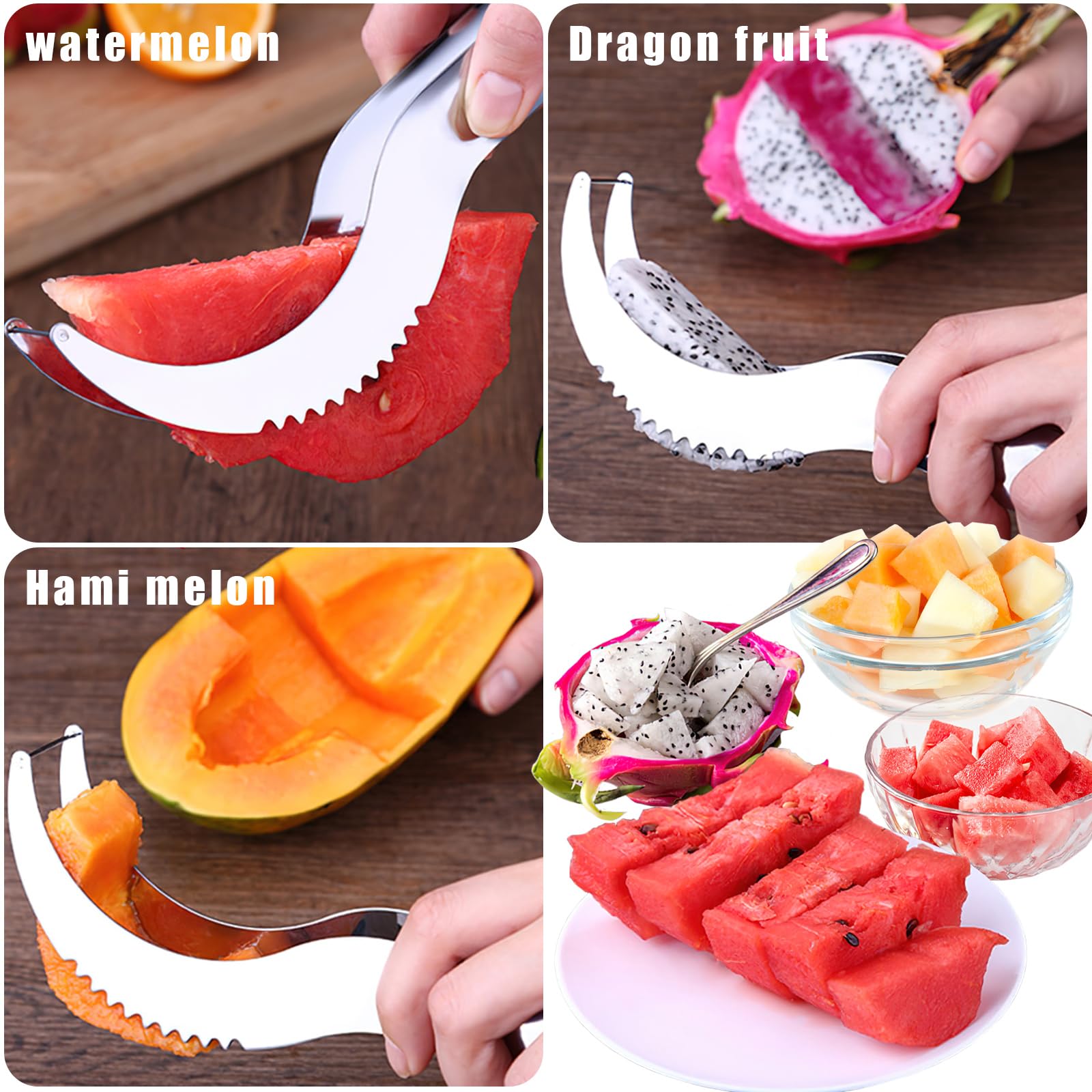 Dragon Fruit Prep Tool | Affettatrice ergonomica per mango | Strumento per la preparazione della frutta del drago | Strumento per affettare anguria | Mango Snocciolatore frutta e verdura Pitter