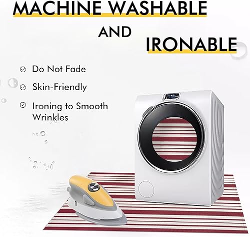 Vista 54 de KILOCOCO Alfombra de rayas beige de 2.3 x 3.6 pies para interiores y exteriores, alfombra tejida a mano de algodón lavable a rayas para puerta Rayas