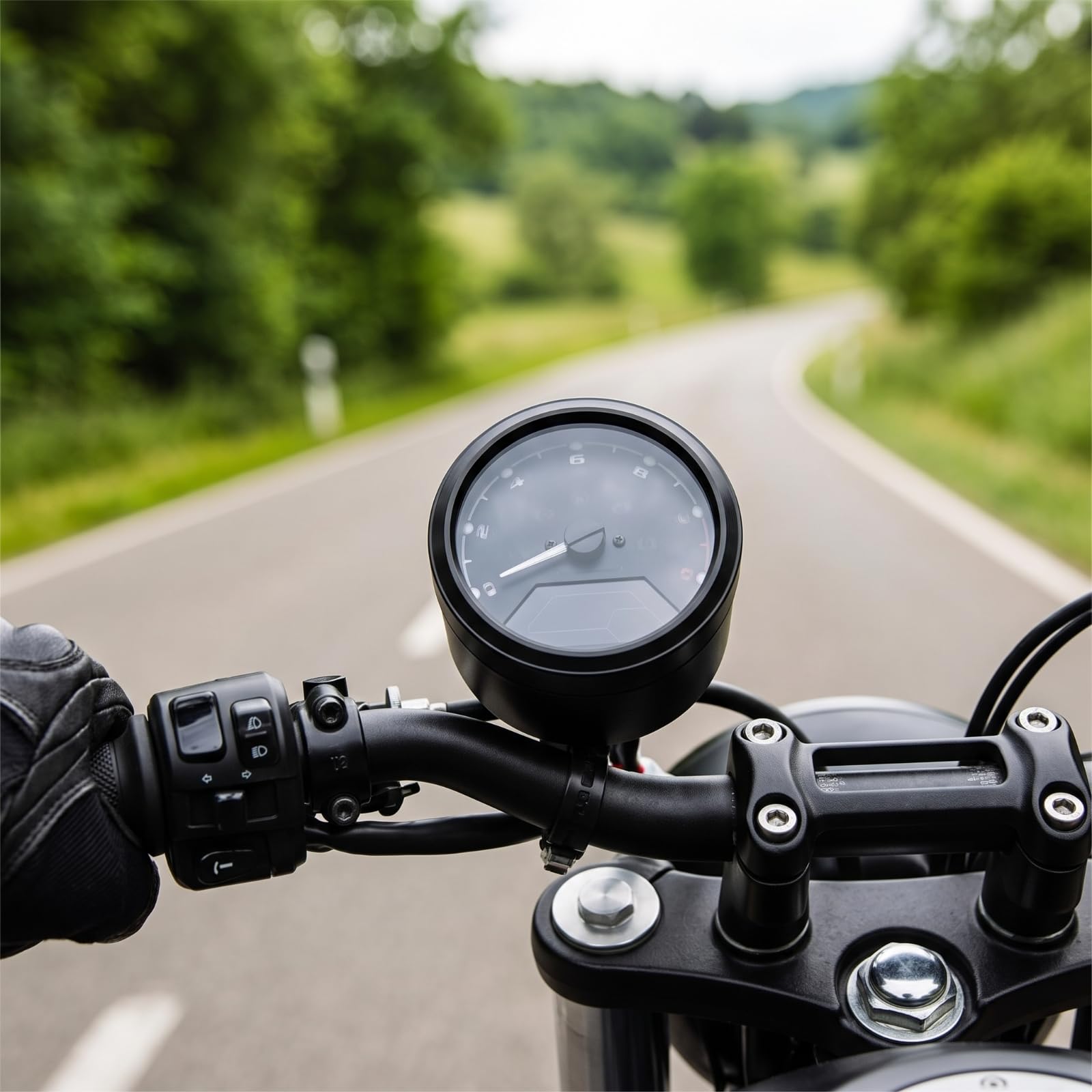 Qianly Compteur cyclette avec Écran Écran Numérique Couleur Odomètre Pratique Tachymètre pour Motards, Customisation