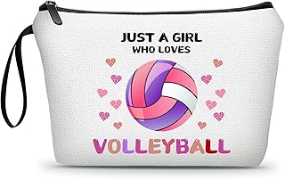 Volleyball Gifts for Teen Girls Team,Small Volleyball Cosmetic Makeup Bag Stuff Birthday Gifts for