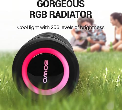 Miniatura 7 de Portable Speaker, Wireless Bluetooth Speaker, IPX7 Waterproof, 25W Loud Stereo Sound, Bassboom Technology, Built-in Mic, 16H Playtime with Lights