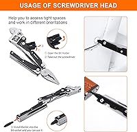 Vista 4 de NexTool W4 Adjustable Ratchet Wrench Multitool, 11-IN-1 Foldable EDC Tool with Pliers, Knife, Saw and Screwdriver, Multi Tool for Camping, DIY, and