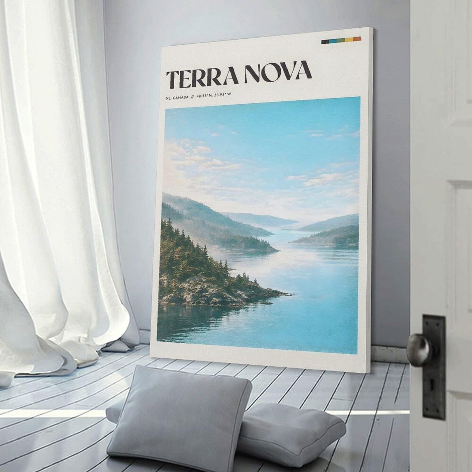 Junmoney Terra Nova Landscape Room Decor Wall Art, 08x12inch(20x30cm), for Office, Study Or Home Workspace, Decorative Artwork for Productive Spaces