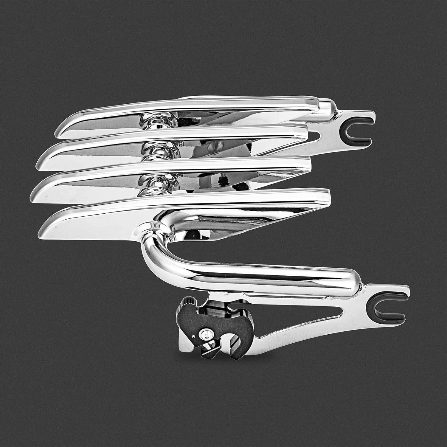 Mofun Chrome Luggage Rack Stealth Style Detachable Compatible with Harley Touring Street Electra Road Glide Road King 2009-2025, Fit Street Glide Accessories