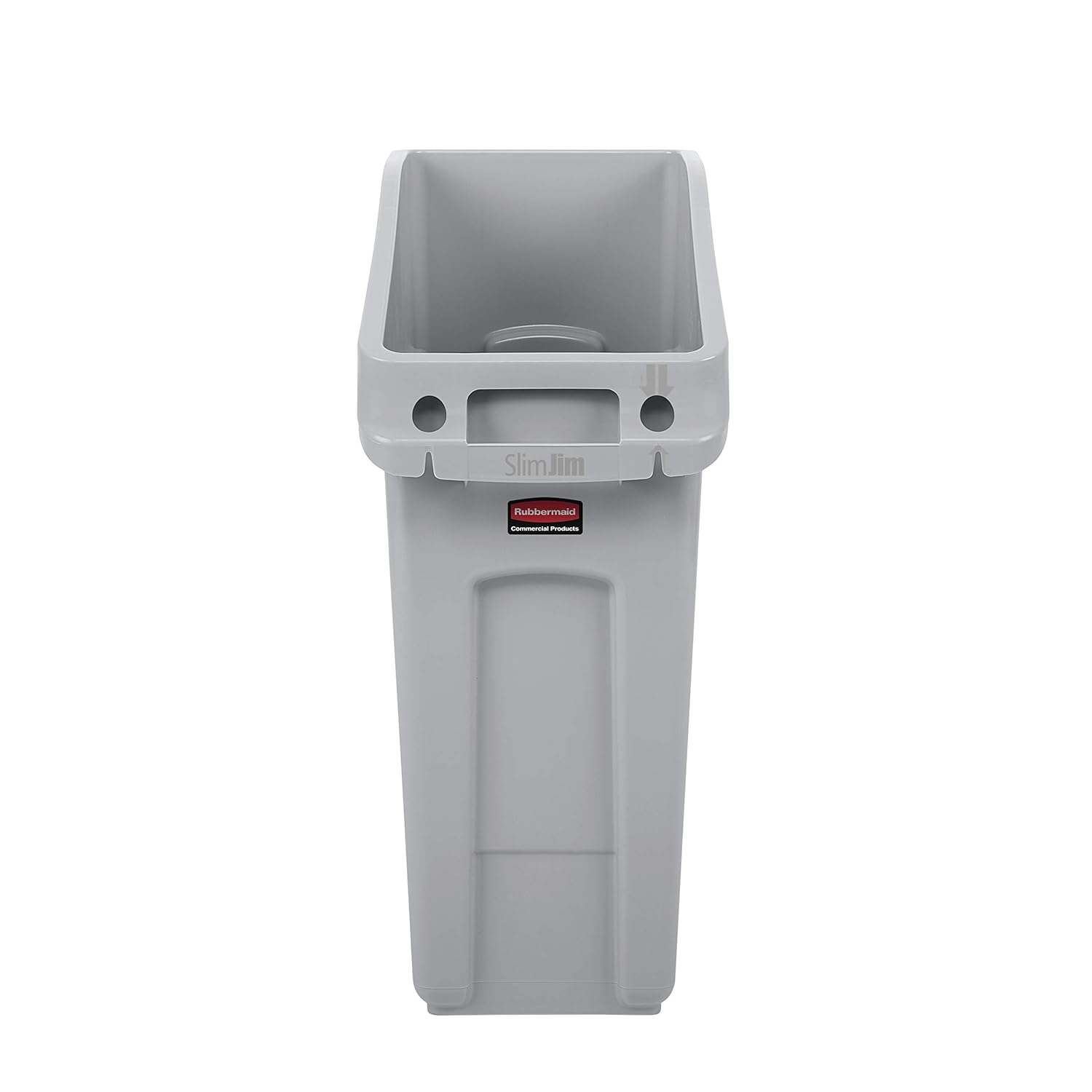 Rubbermaid Commercial Products 2026695 Slim Jim Under-Counter Trash Can with Venting Channels, 13 Gallon, Gray: Industrial & Scientific