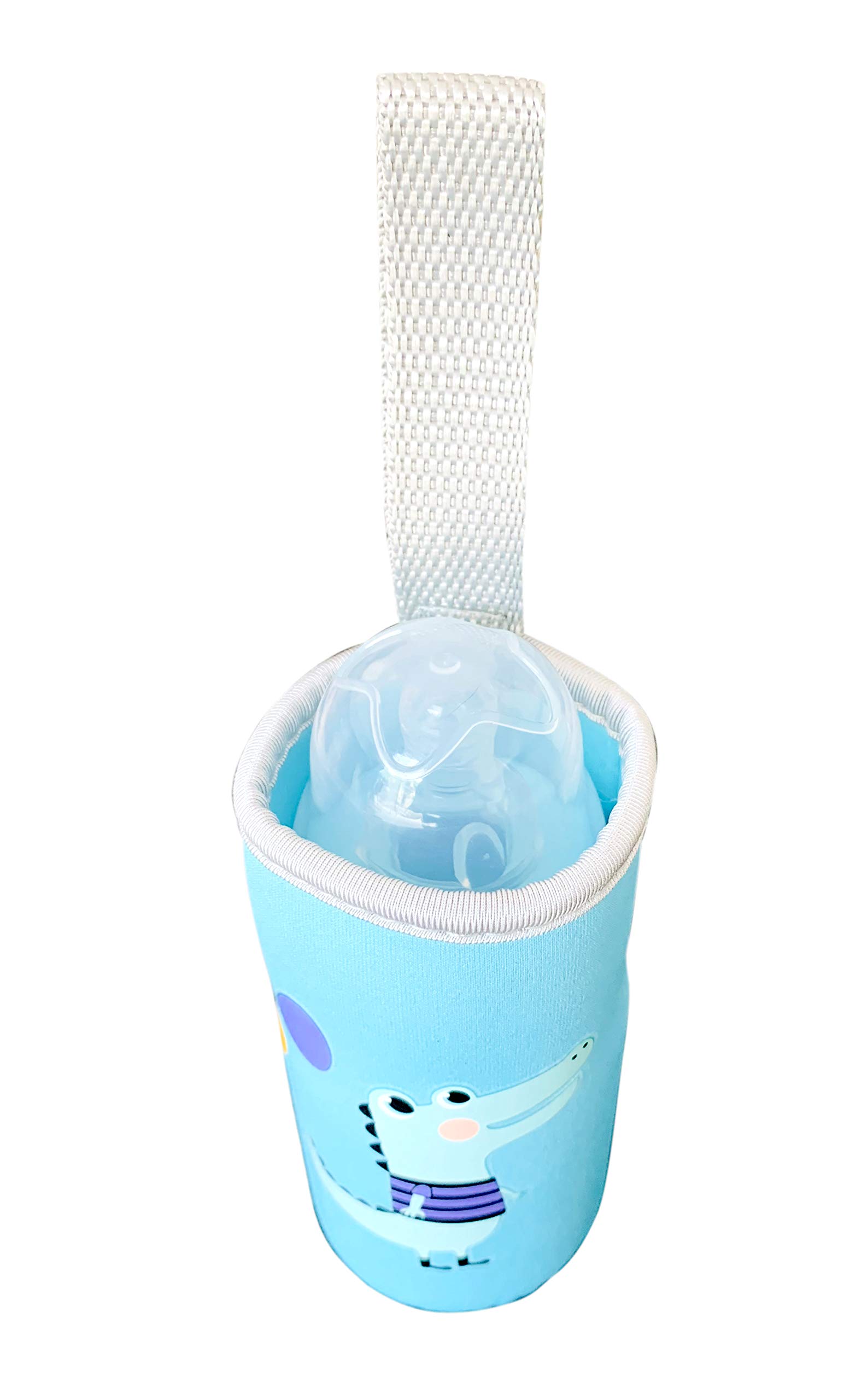 THE LITTLE LOOKERS Baby Feeding Bottle Cover with Easy to Hold Strap | Narrow Neck Soft Plush Stretchable Baby Feeding Bottle Tote Bag Cover Pack of 2 (Multicolor 120ml, 150ml, 200ml) - Image 9 thumbnail