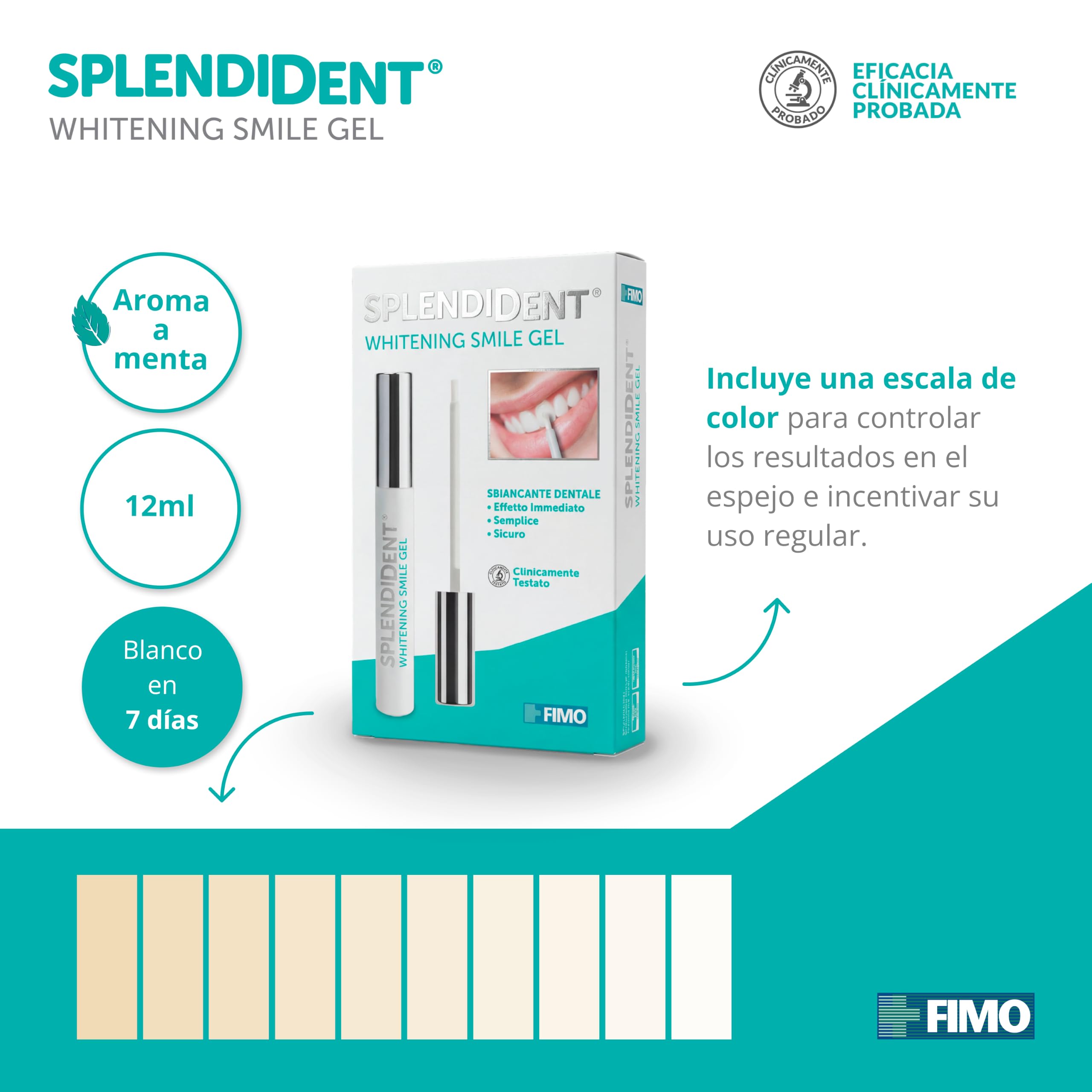 Gel blanqueador dental - Fórmula avanzada con PAP, aplicación sencilla y precisa