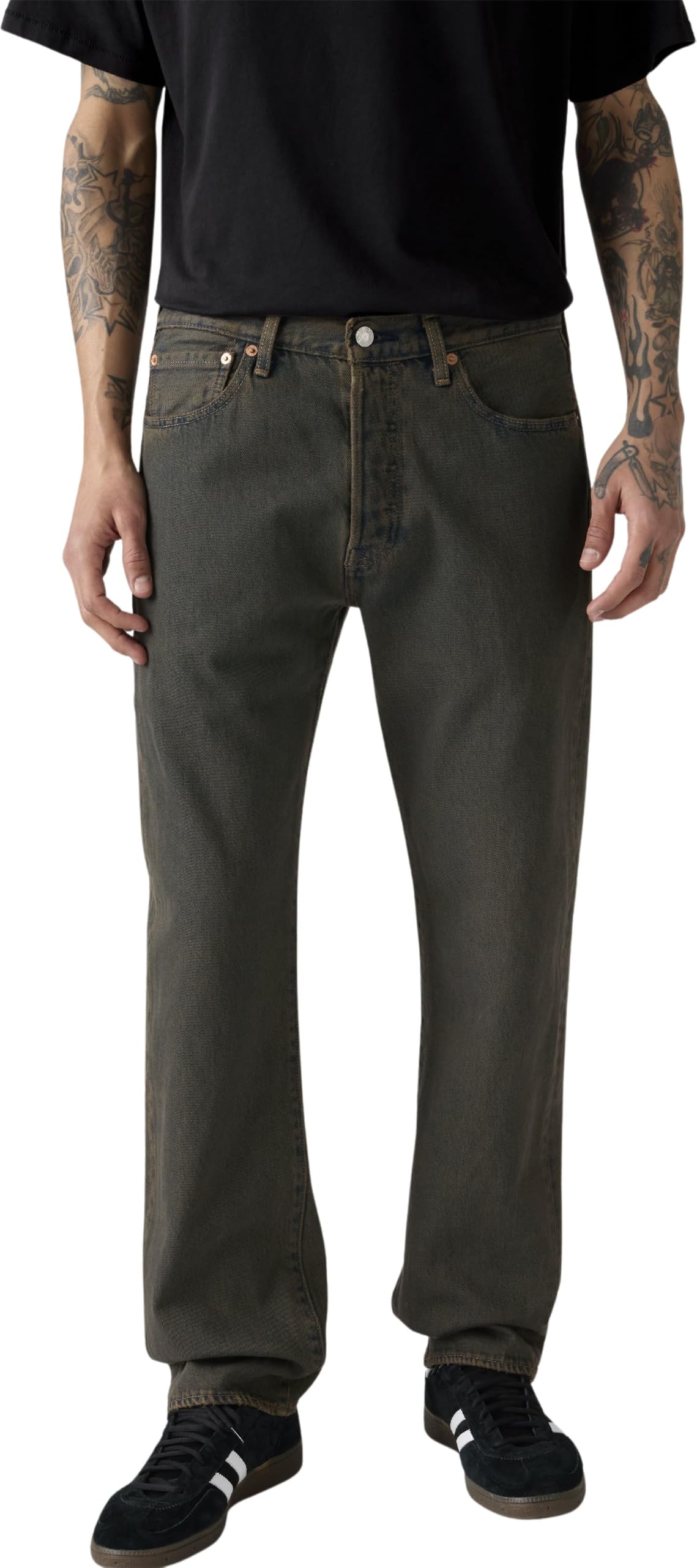 Levi's Men's Sandslide Od - Green Jeans 501 Original In Cotton, Straight Fit, Green (Sandslide Od), W33/L30
