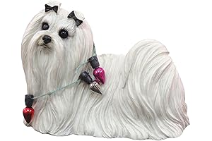 Sandicast 'Tis The Season Collection Christmas Ornament White Maltese