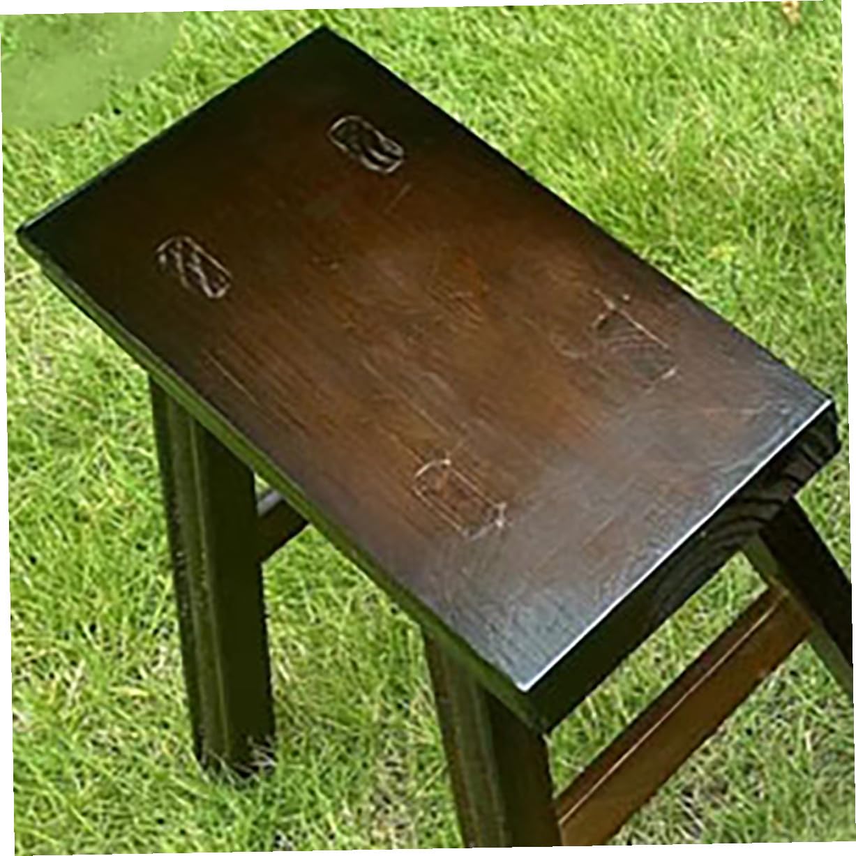 Gatuida Sgabello in Legno per Adulti e Bambini Piccolo Sgabello da Letto in Pino 23 Cm per Cambio Scarpe e Toeletta Portatile per Camera da Letto e Bagno