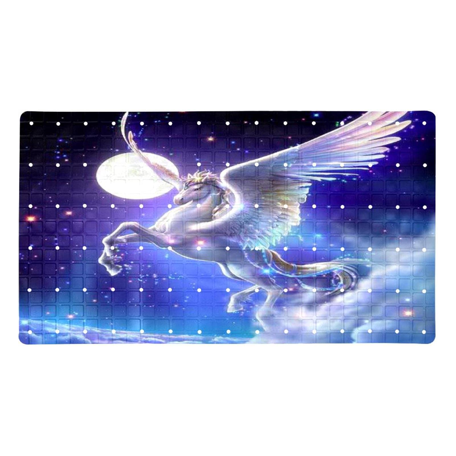 Tapis de bain à ventouses avec trous de drainage pour baignoire