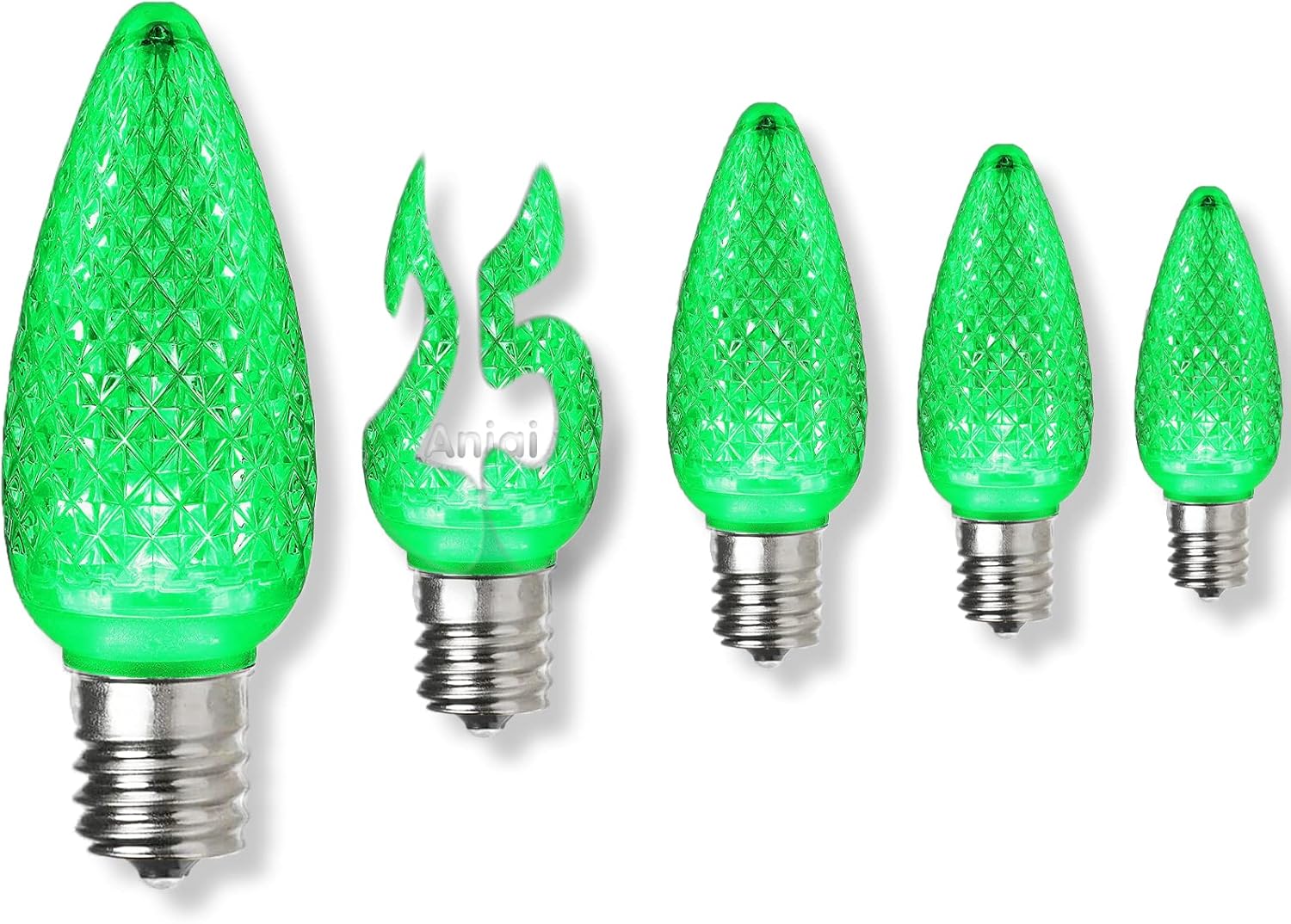 Aniai 25 Pack C9 LED Replacement Christmas Light Bulb, C9 Shatterproof