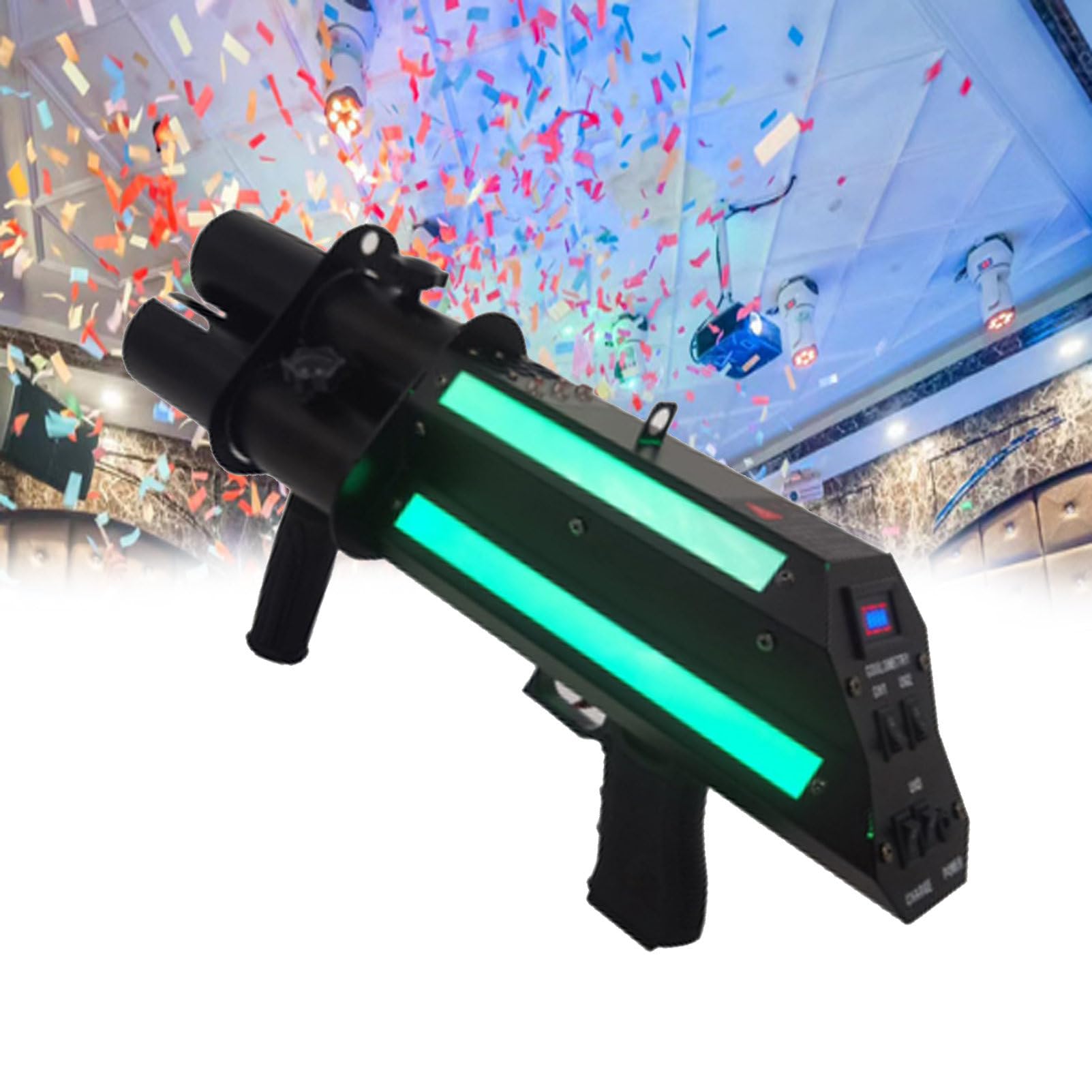 Pvxa 25pcs Coloured Party Poppers,Wireless Confetti Launcher Cannon,Professional Bar Atmosphere Confetti Jet Machine,for Party, Club, Wedding Style2