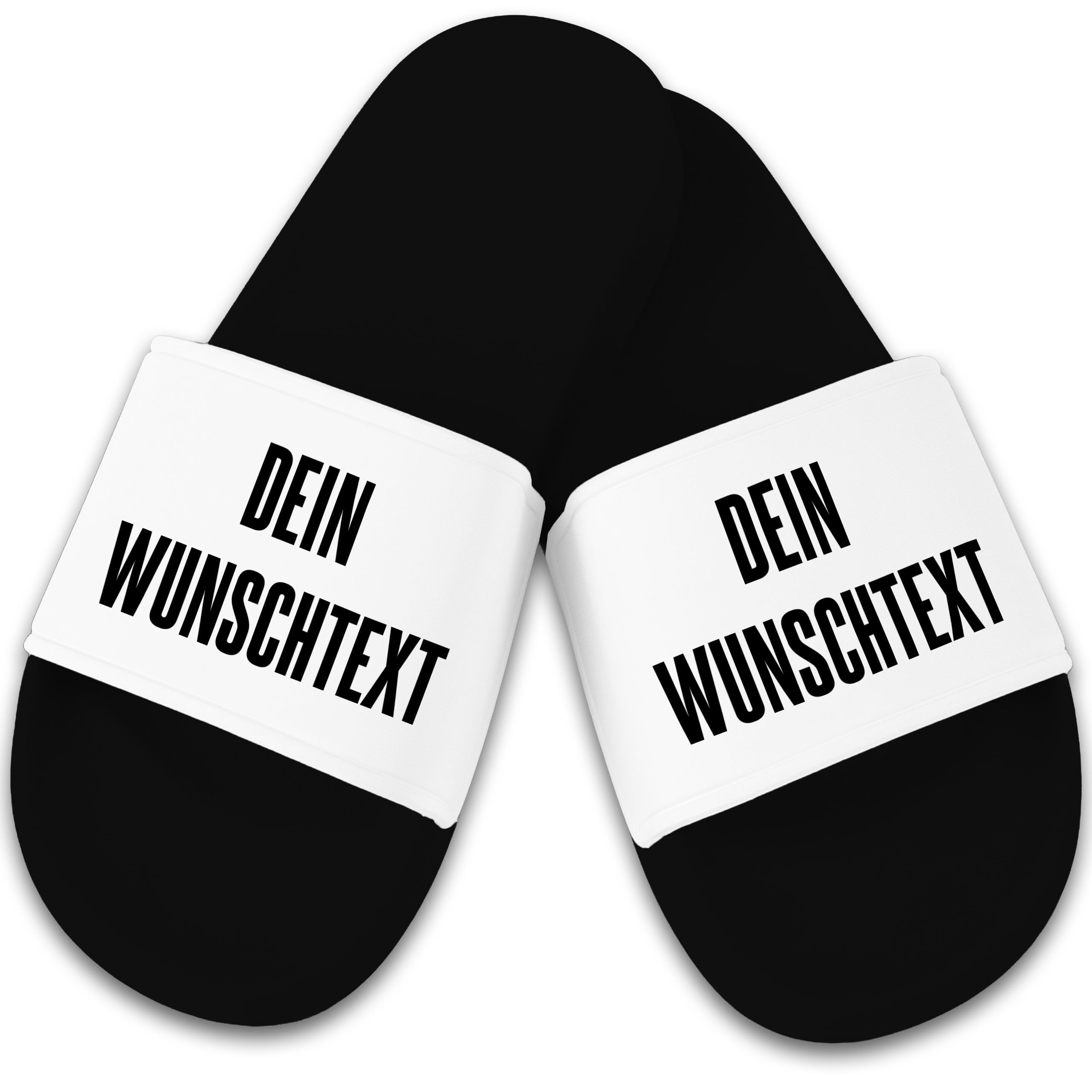 Geschenk mit Namen personalisiert by Shirtracer - Badelatschen Badeschlappen - Wunschtext - Mit eigenem Text selber gestalten - Name Spruch Statement personalisiert
