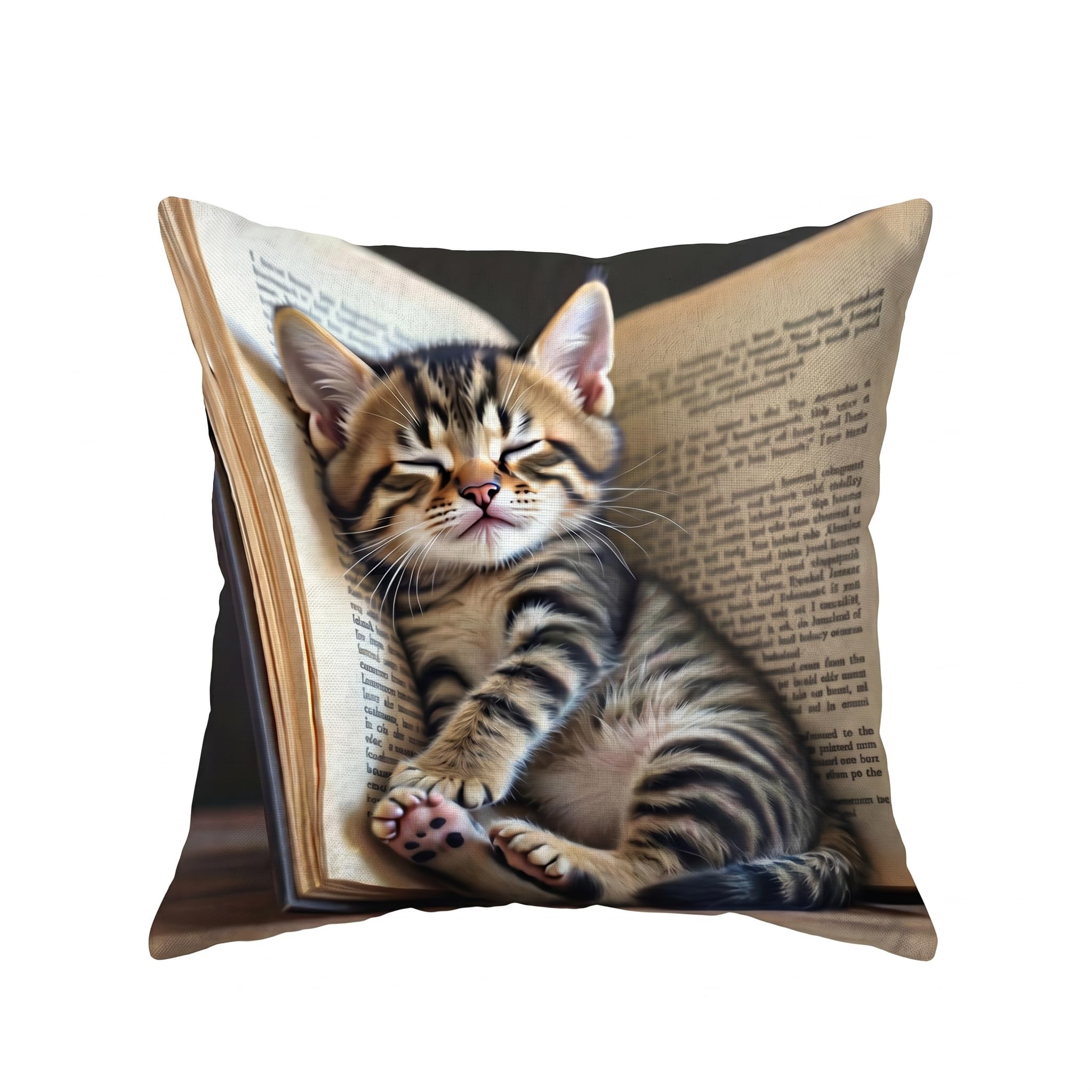 PVOODIRE Cat Cushion Cover 40x40cm No Insert Grey Decor — image 1