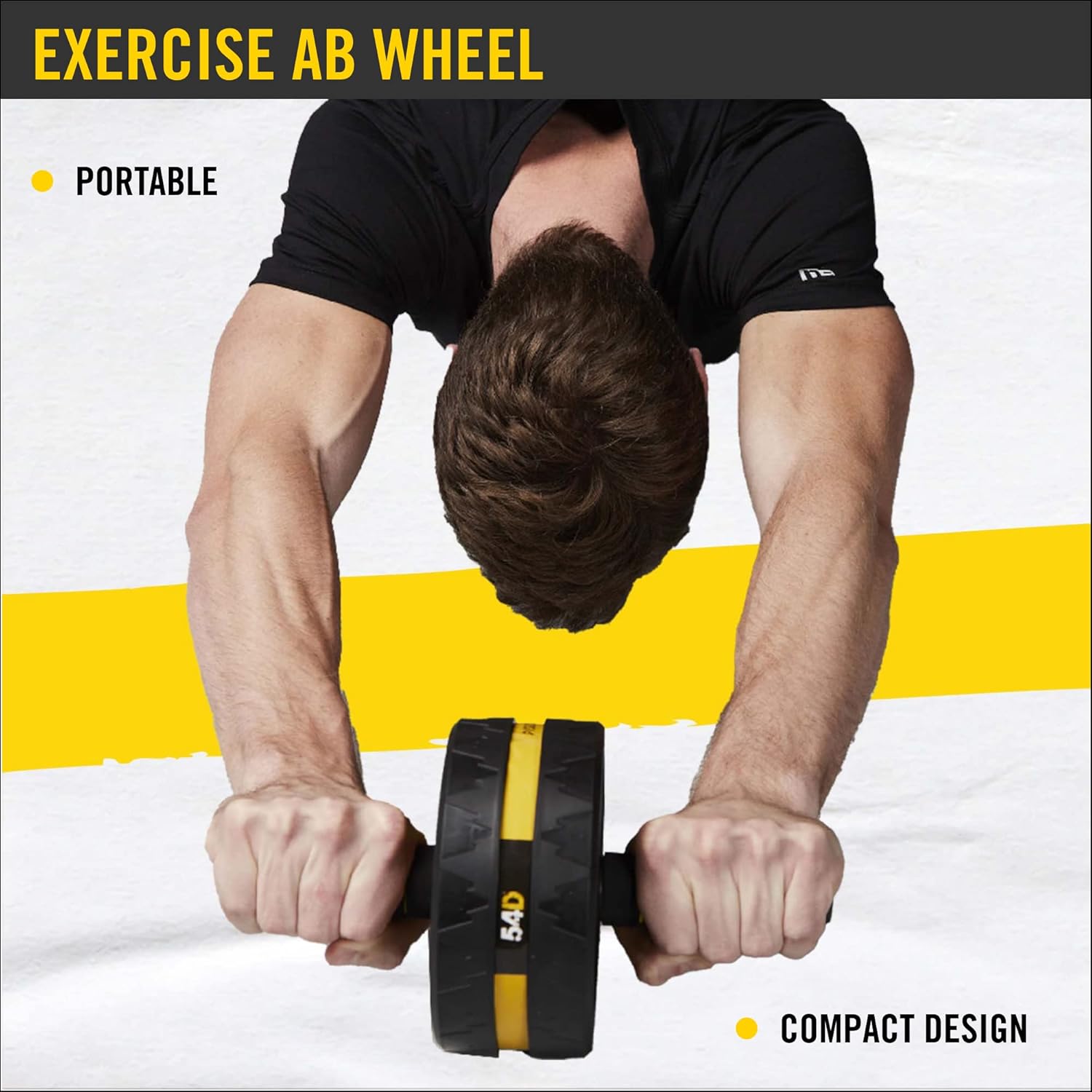 54D Exercise Ab Wheel, Ab Roller for Abs Workout, Exercise Equipment for Core Workout, Ab Wheel Roller for Home or Gym, Ab Workout Equipment for Abdominal Exercise