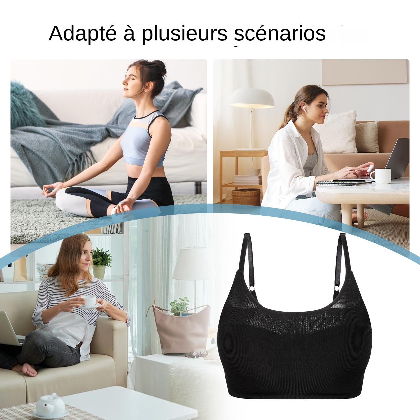 Soutien-Gorge Massant Pour Poitrine, Enceinte Brassière Chauffante | Masque Massant Poitrine, Soutien-Gorge Massants Amplificateur De Volume, 3 Programmes, Allaitement, Grossesse Et Postpartum