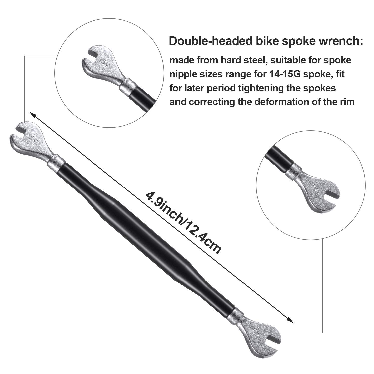 Bicycle Wheel Lights BUZIFU Bicycle Spoke Wrench Tool Spanner In