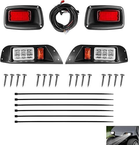 Drive-up Kit de luces LED para carrito de golf EZGO TXT 1996-2013 a gas y carros de golf eléctricos, EZGO TXT Kit de faros LED y luces traseras para