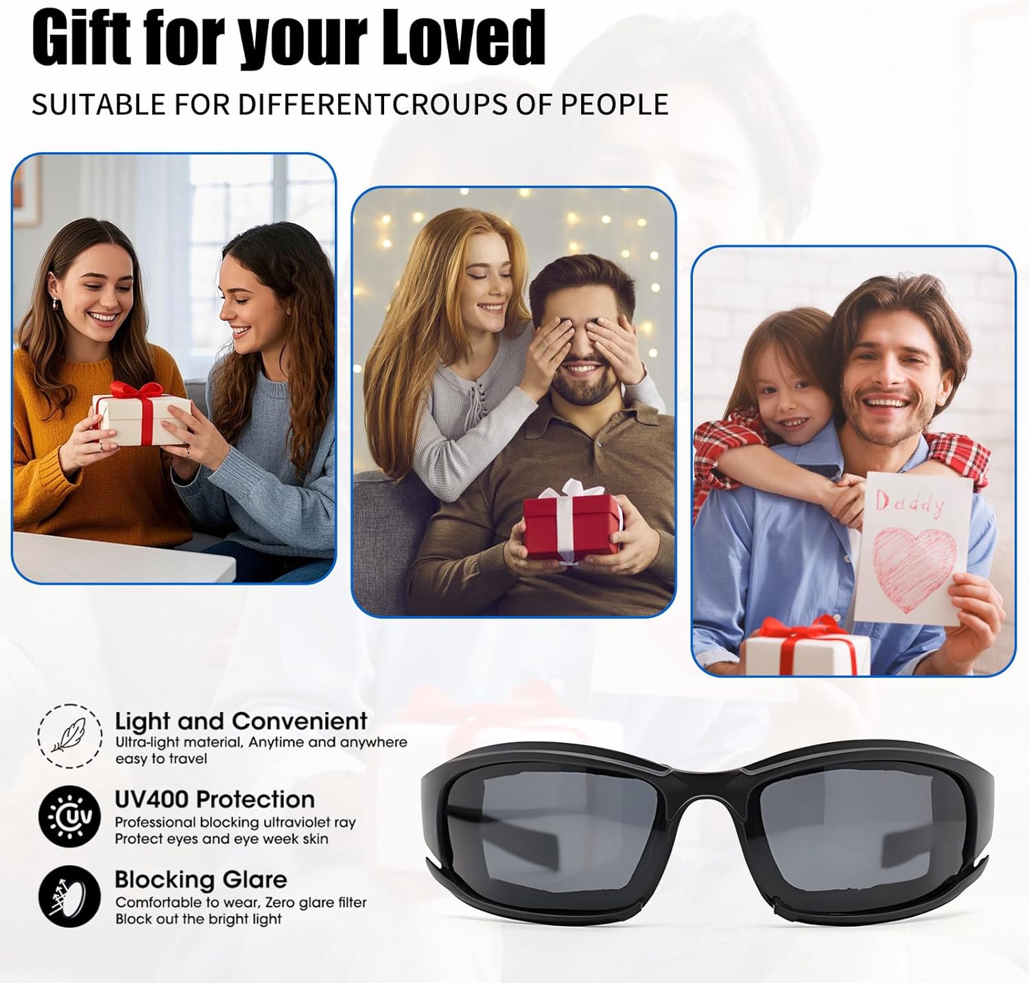 Polarized Sports Sunglasses with UV400 Protection, Interchangeable Lenses Set, Anti-Glare Cycling Glasses for Running, Riding, Fishing, Golf, Outdoor Activities - Image 7