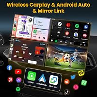 Hikity 1 DIN DAB Autórádió 7" Kihajtható Érintőképernyő Carplay Android Bluetooth 4