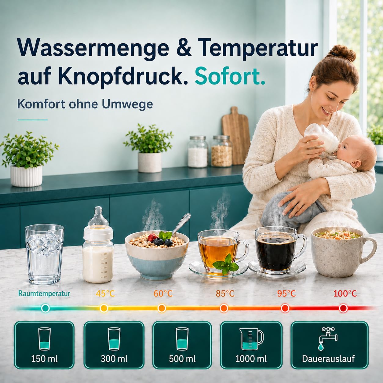 AquaLiva elan Osmoseanlage Auftisch Umkehrosmoseanlage Trinkwasser 10-fach Tiefenfilterung UV-Hygiene Mineralisierung