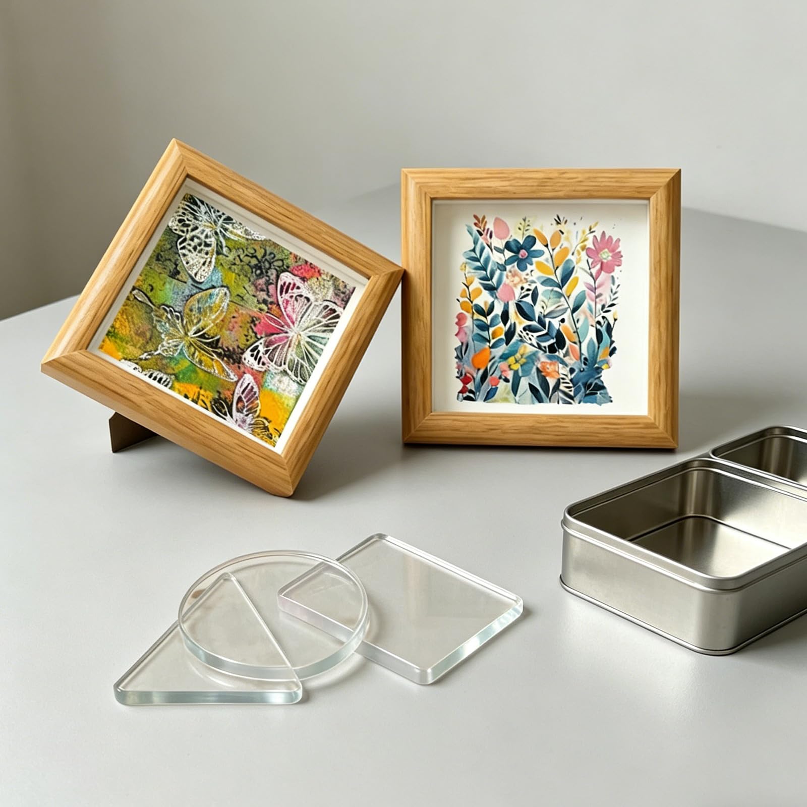 Set di piatti professionali per stampa in gel con modelli casuali, ideali per laboratori scolastici e lavori creativi per la casa