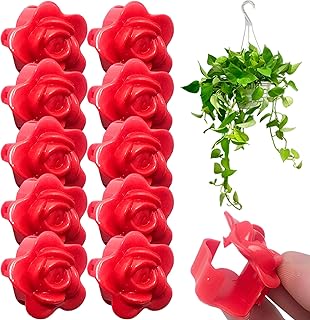 10Pcs Plant Vine Wall Clips, Self-Adhesive Rose Plant Wall Clips, Plastic for Climbing Plants, Hanging Support for Garden Yard..
