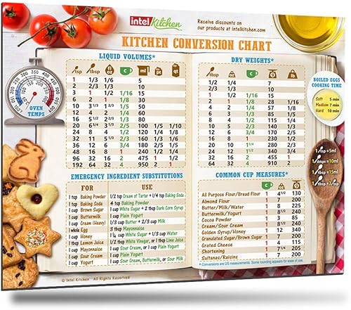 Imán con información de tiempo de cocina de freidora de aire, de 8 x 11 pulgadas, para cocina, recetas para freír, libro de cocina, fácil de leer,