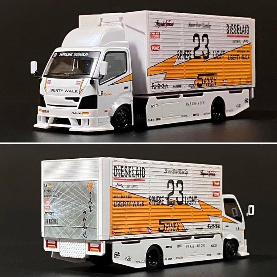 新発売！Micro Turbo 1/64 積載車 カスタム LBWK シルバー Micro Turbo LBWK カスタムトラック 積載車 リバティーウォーク