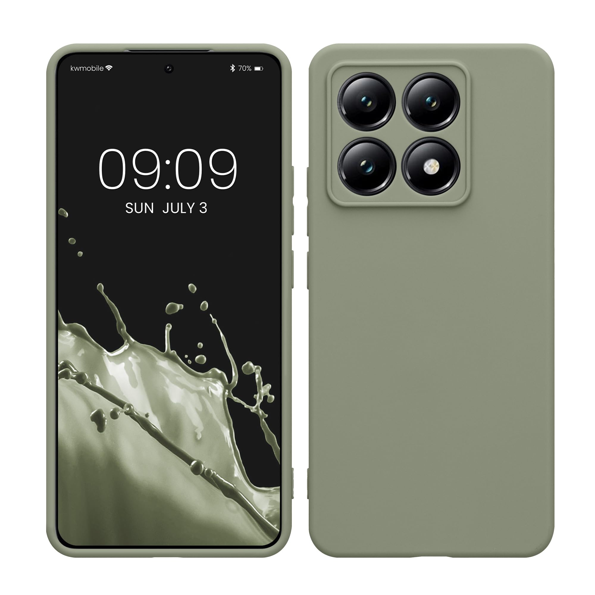 kwmobile Carcasa Compatible con Xiaomi Redmi Note 14 Pro 5G / Poco X7 Funda - Funda Ultrafina de TPU con Bordes elevados - Lavanda Metalizado — view 345
