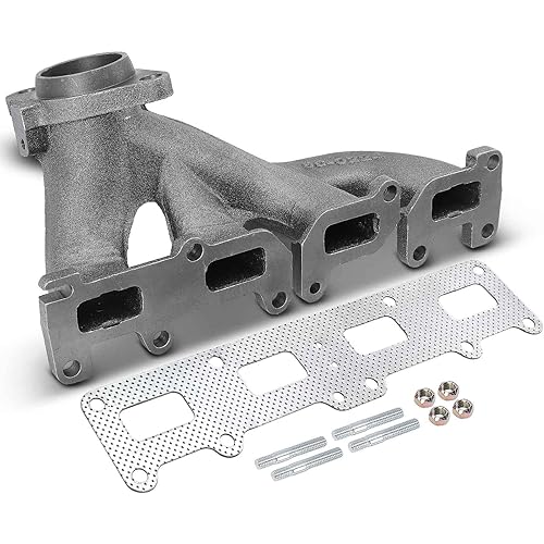 A-Premium Engine Exhaust Manifold Kit W/Gasket, Studs, Nuts [4Cyl 2.4L] Compatible with Jeep KJ Series Liberty 2002-2005, TJ Series TJ 2003 2005-2006, TJ Series Wrangler 2003-2006, Replace# 53013263AB