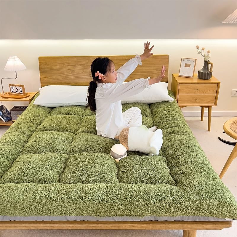 Miniatura 3 de Futon Mattress -4in Thick Foldable Japanese Floor Mattress - Super Soft Sleeping Pad Mattress Topper Tatami Mat for Camping & Guest(Khaki,Full)