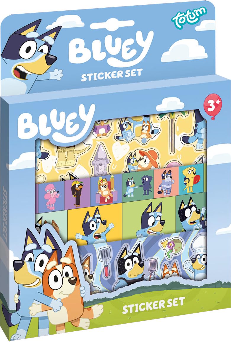 Bluey Sticker-Set - Abenteuer & Kreativität in jedem Sticker | Perfekte Mischung aus Spaß und Entwicklung bei jedem Bastelmoment |, 17,50/1,50/24,50, Bunt