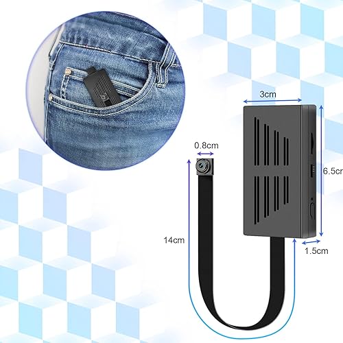 Miniatura 4 de Mini cámara de video de 64 GB, grabadora de video portátil de niñera 1080P con detección de movimiento para el hogar, la oficina y la cámara de