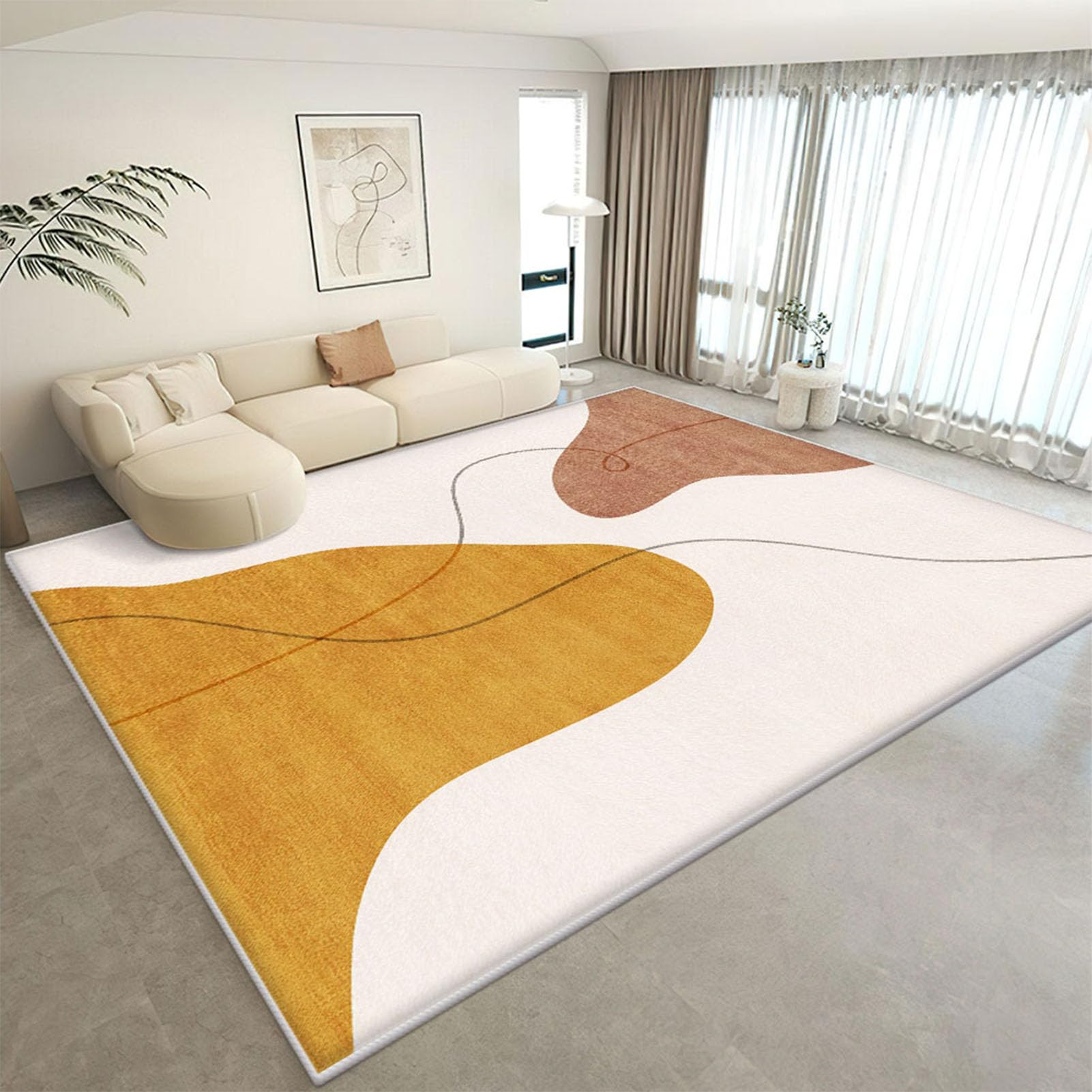 Tapis antidérapant lavable de salon moderne et chambre 120x160