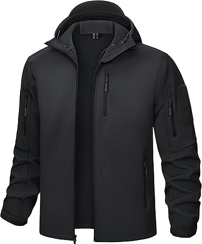 TACVASEN Chaqueta táctica para hombre con capucha, resistente al agua, para operaciones especiales, militar, softshell