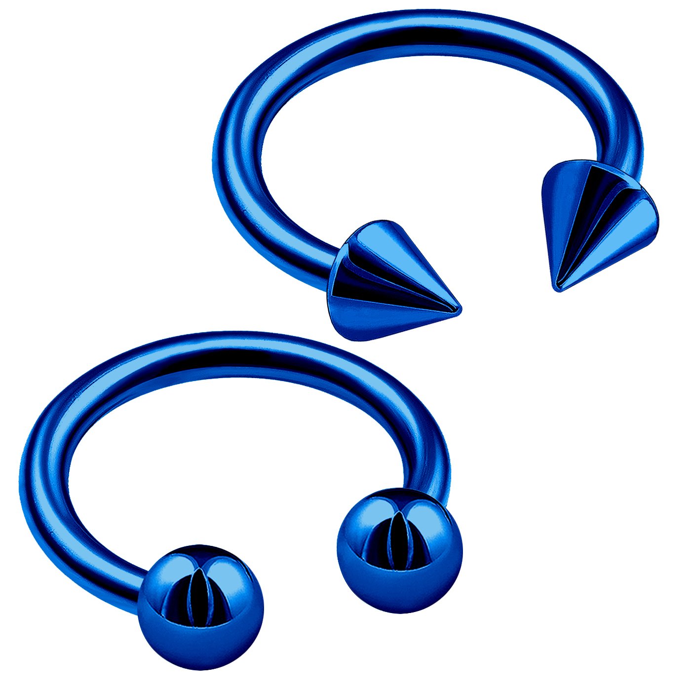 bodyjewellery 2pcs 16g 8mm circular barbell Titanium septum snake nose bite cartilage ring eyebrow ear tragus lip helix B2QCN - Pick color