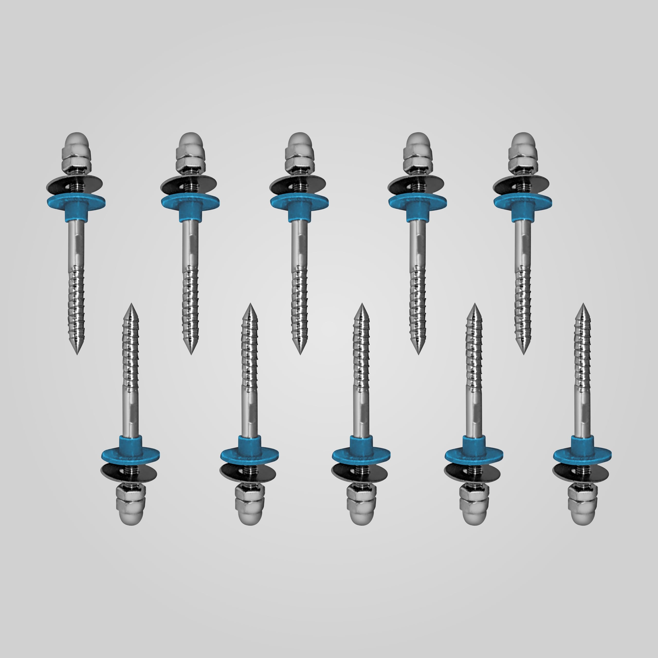 Sanjay Chilly Stainless Steel Rack Bolt Screw for WashBasin Sink Bathtub Washroom & Toilet Silver Bolt Screw Set Strong & Reliable Fixing Rack Bolt Full Pair Accessories For Bathroom (Pack of 10 Pcs) 1