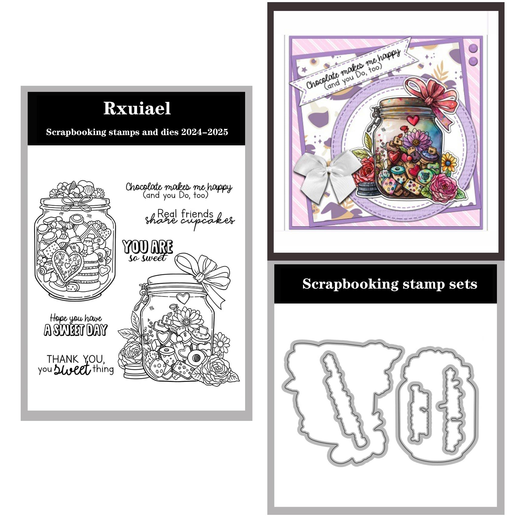 Rxuiael 2025-2026 Stamps and Dies Sets for Card Making, DIY Various Festivals for Autumn,Thanksgiving,Christmas,Halloween,Birthdays Greeting Card