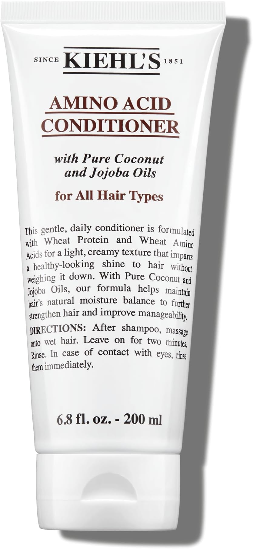 Kiehl's Amino Acid Conditioner, Strengthening and Moisturizing Hair Treatment, with Amino Acids, Jojoba and Coconut Oil to Improve Manageability and Added Shine, Suitable for All Hair Types