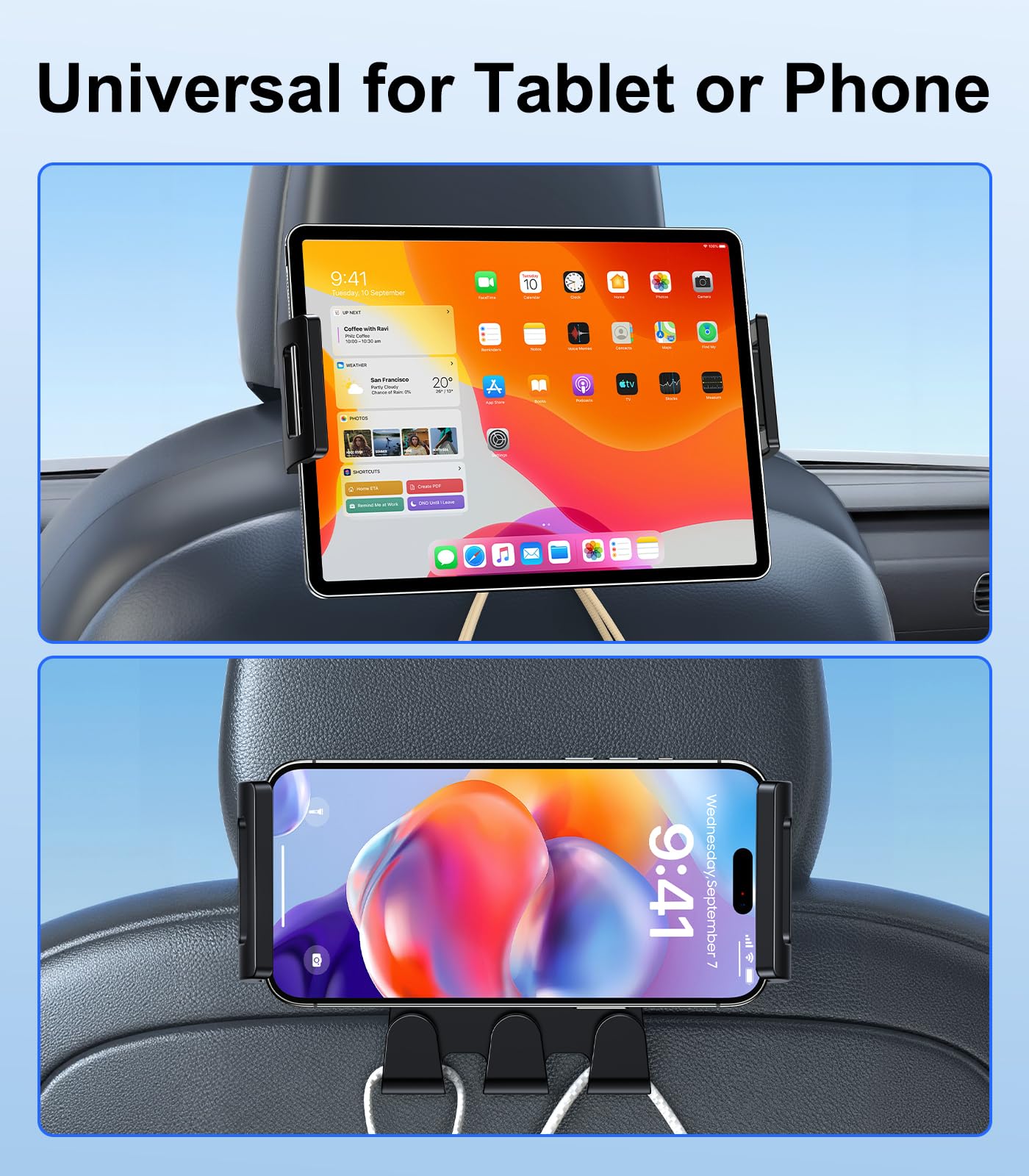 iPadアクセサリー y Amazon.com: DICMKY Tesla iPad Tablet Mount Headrest Accessories