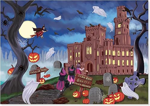 Rompecabezas de Halloween de 500 piezas para adultos, rompecabezas de truco o trato, mansión encantada de Halloween, de 14 x 20 pulgadas