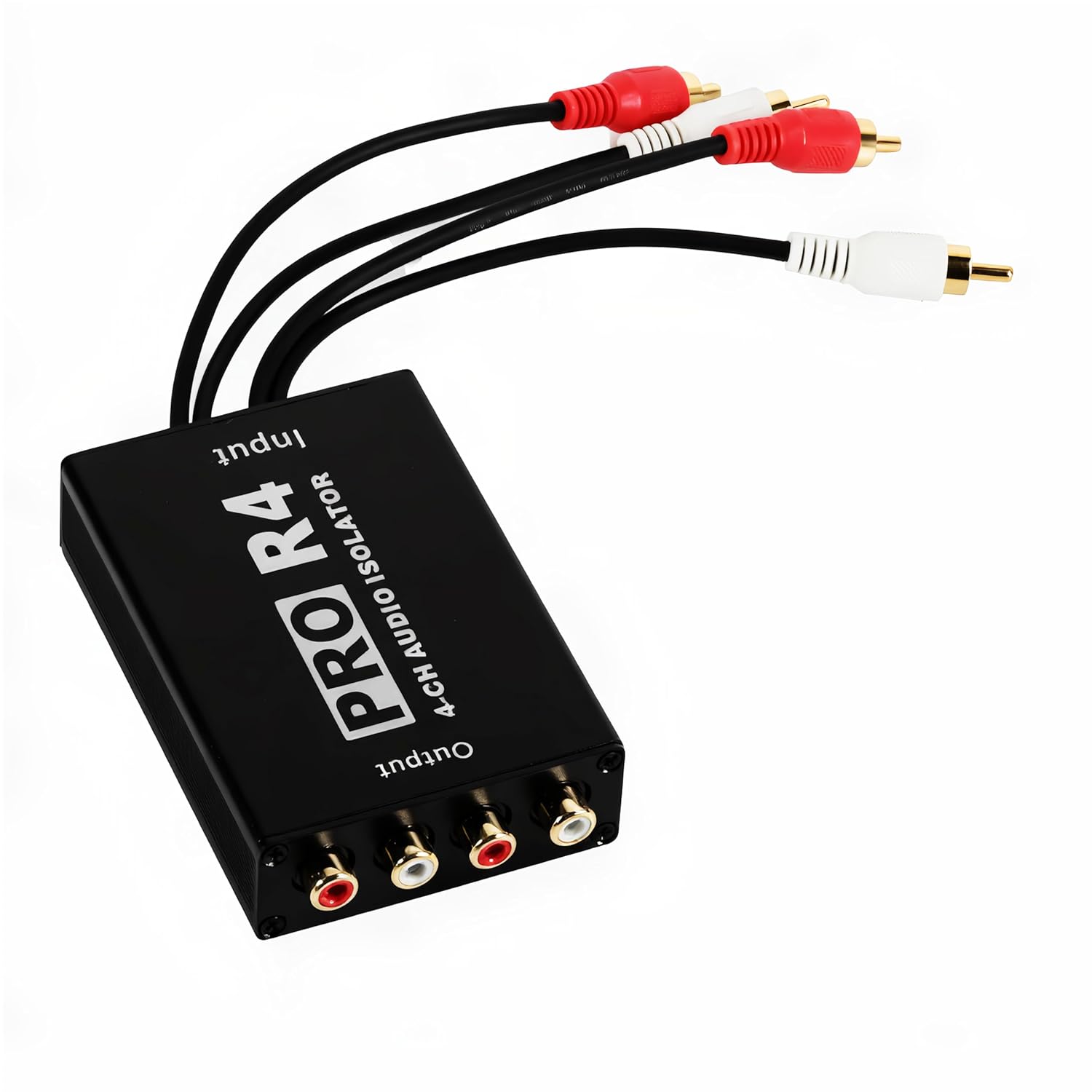 4 Channel RCA Ground Loop Isolator, RCA Noise Filter, Hum Eliminator No Bass Loss for HiFi Car & Home Audio(PRO R4)