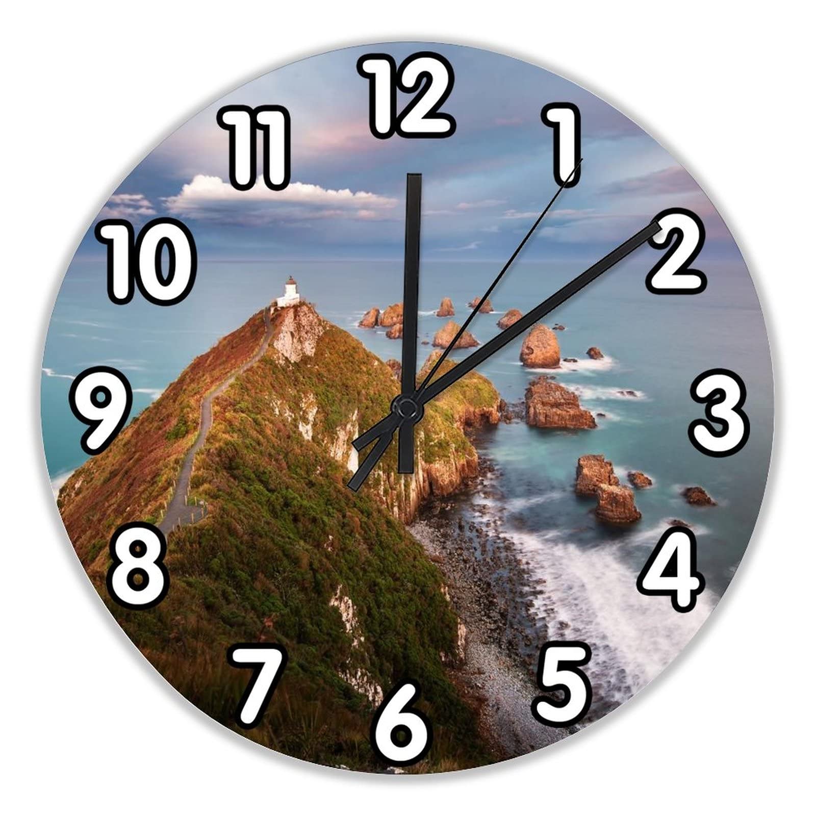 Horloge de cuisine silencieuse bord de mer ø 25cm
