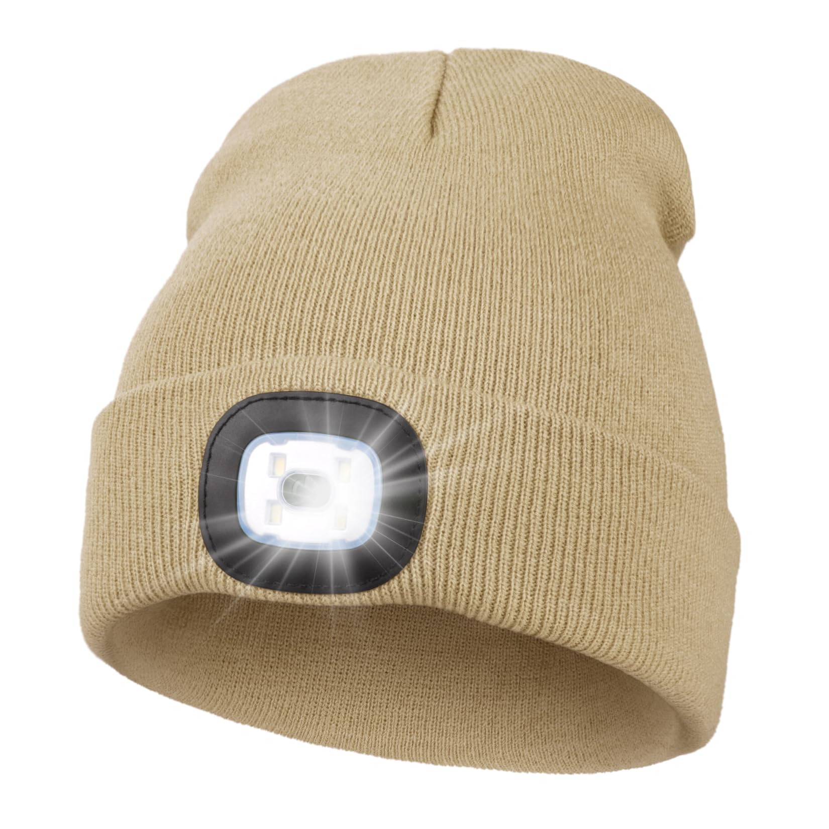 MELASA Unisex Beanie with The Light Hands Free Winter Beanie Gifts for Men