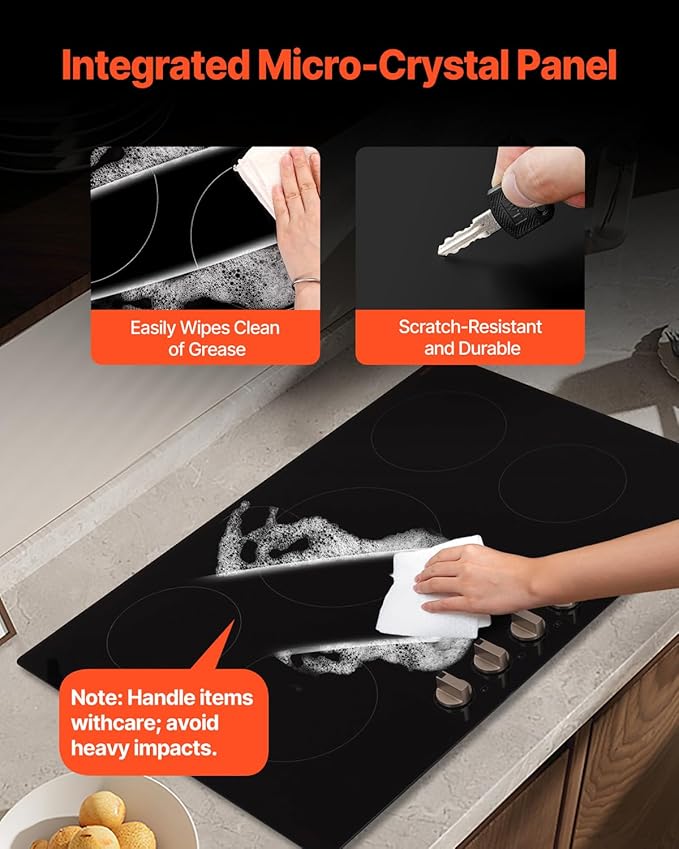 Estufa Vitrocerámica 5 Puestos 30 Pulgadas Empotrable 220-240V miniatura 5